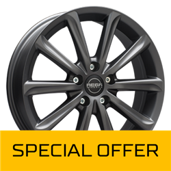 MEGA WHEELS VIRGO DARK MAT ANTHRACITE GREY 6x15 4/100 ET37 CB73.2