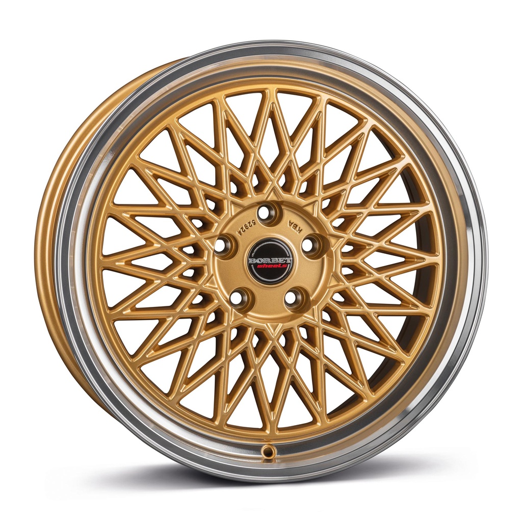 BORBET B GOLD RIM POL 7x17 4/100 ET25 CB64