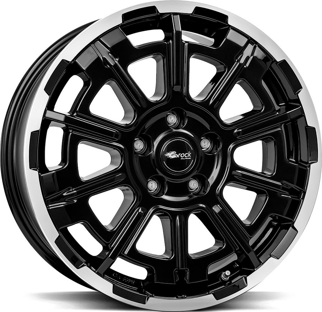 BROCK B45 BLACK FULL POL 8x20 5/120 ET52 CB65.1
