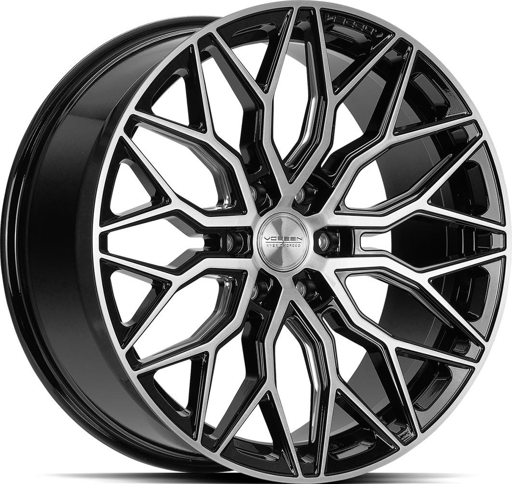 VOSSEN HF6.3 BRUSH GLOSS BLACK 10x24 6/139.7 ET25 CB106.1