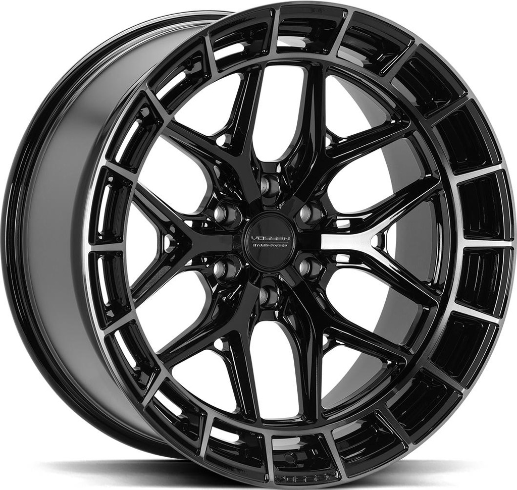 VOSSEN HFX1 TINTED GLOSS BLACK 9.5x20 6/139.7 ET15 CB106.1