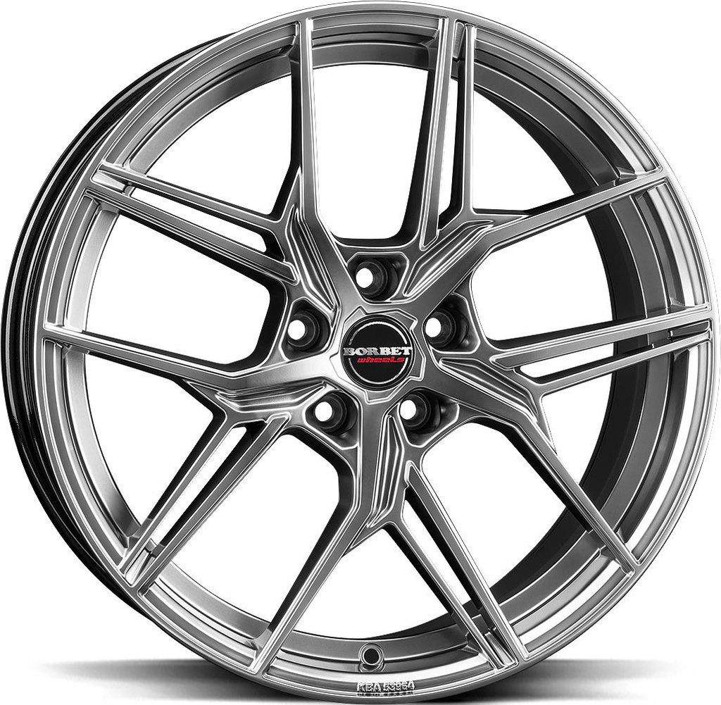 BORBET QX HYPER BLACK SILV 8x19 5/108 ET50 CB72.5
