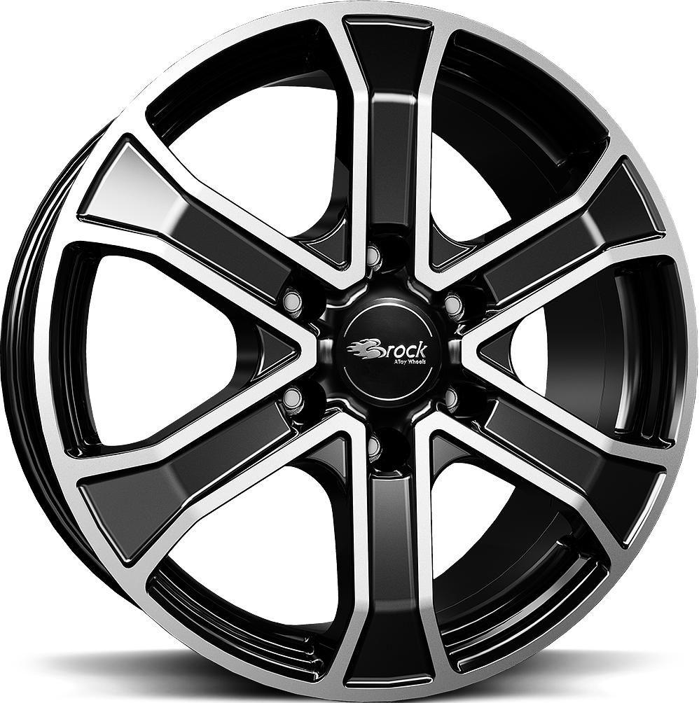 BROCK RC31 BLACK FULL POL 7x17 6/120 ET45 CB74.6