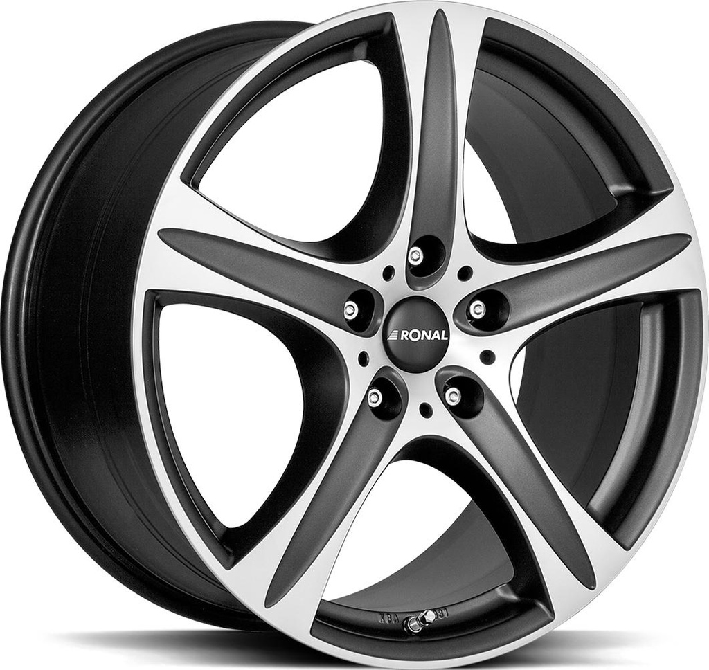 RONAL R55 SUV MATT BLACK FRONT CUT 8.5x18 5/130 ET55 CB71.5