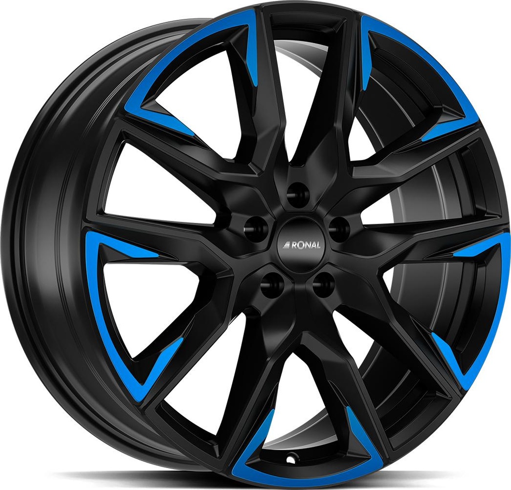 RONAL R71 JET BLACK MATT BLUE TINTED MAT 8.5x20 5/112 ET30 CB66.5