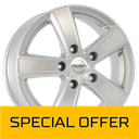 MEGA WHEELS HERCULES 5 SILVER 6.5x16 5/160 ET53 CB65.1