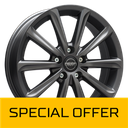 MEGA WHEELS VIRGO DARK MAT ANTHRACITE GREY 7x17 5/112 ET47 CB73.2
