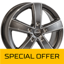 MEGA WHEELS HERCULES 5 ANTHRACITE GREY FRONT POLISHED 7x17 5/160 ET53 CB65.1