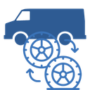 Renkaanvaihto + tasapainotus - Pakettiauto / SUV