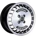 RONAL R10 TURBO BLACK FRONT CUT 7x15 4/100 ET28 CB68